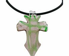 Murano Glass Cross Pendant