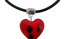 ACE Murano Glass Strawberry Heart Pendant
