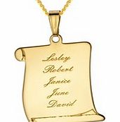 ACE Personalised - 9CT Yellow Gold Family Pendant