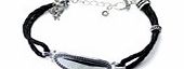 Personalised - Black Rope Bracelet With Name Tag