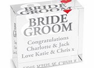 Personalised Bride and Groom Medium Crystal Token