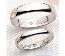 Personalised I Do Diamond Set Wedding Ring
