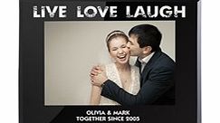 ACE Personalised Live Love Laugh Black Glass Frame