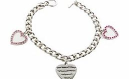 Rhodium Plated Charm Bracelet