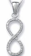 ACE Silver and CZ Infinity Pendant