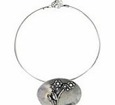 ACE Silver Plate Floral Necklace