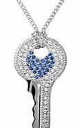 Stone Set Key Pendant