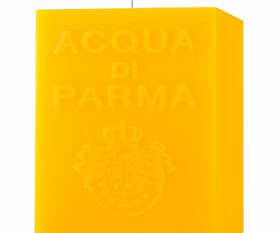 Large Yellow Cube Candle -