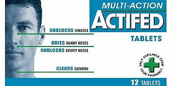 Multi-Action ACTIFED Tablets - 12 Tablets