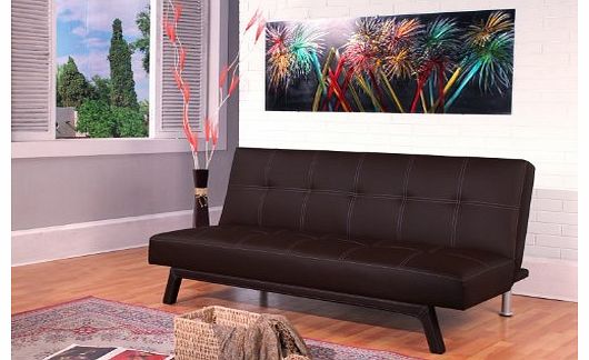 Active Beds Ella futon sofa bed in black faux leather