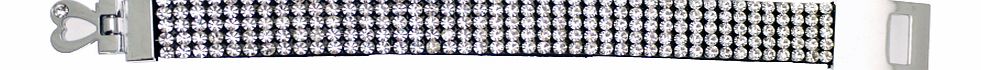 Active Swarkovski Style 5 Row Diamante Bracelet With