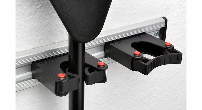 Toolflex Equipment Holder Set for Garden Garage or Warehouse 2 Piece Wall Mounted System Holder 20-30mm with Wall Rail 20cm