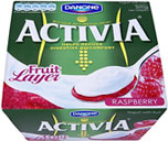 Activia Raspberry Fruit Layer Yogurt (4x125g)