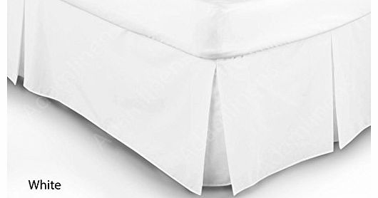 Adamlinens Luxury 68 Pick White Base Valance sheet Super King