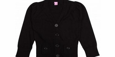 Adams Girls Black V Neck School Cardigan L2/B C17