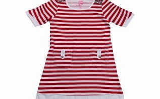 Adams Girls Red and White Striped Top L2/B10