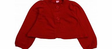 Girls Swing Button School Cardigan in Red L2/D2