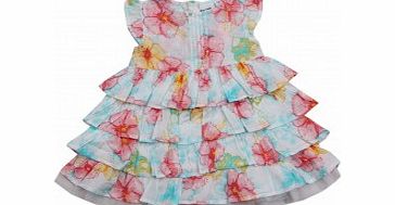 Adams Toddler Girls Flower Print Tiered Dress B7 L2/B7