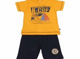 Adams Yellow T-Shirt and Shorts Set L19/D3