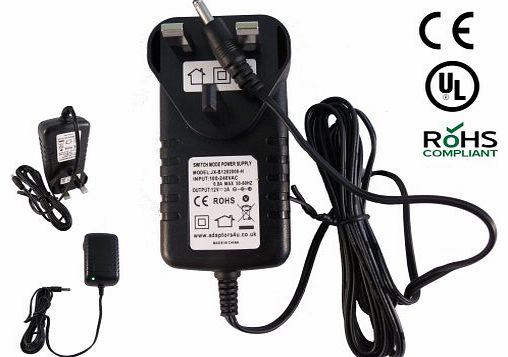 Adaptors4U LOGIK L9BDVD11 Portable Blu-ray Player 12V Mains AC Adaptor Power Supply Charger