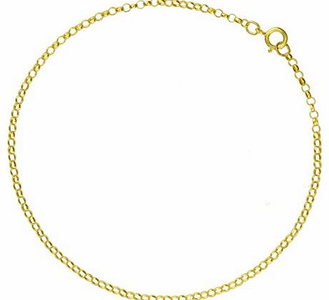 Adara 9ct Yellow Gold Round Belcher 18 cm Bracelet