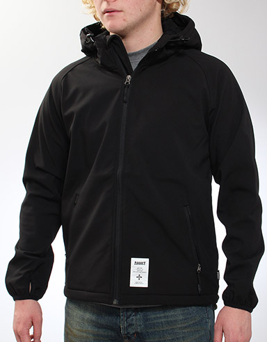 Addict Bonded Fleece Hooded softshell - Black