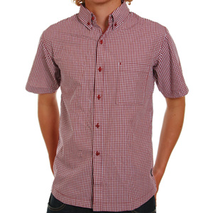 Button Down Short sleeve shirt - Red
