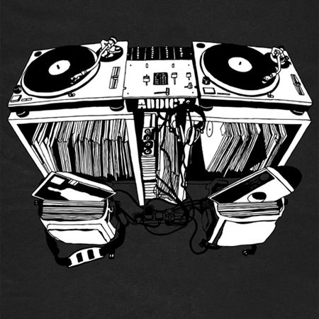 Addict Decks Black Mens T-Shirt