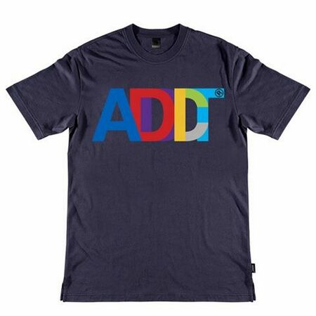 Addict Helvetica Multi Logo Navy T-Shirt
