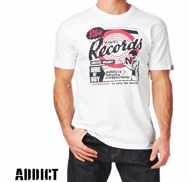 Mens Addict De-Luxe Vinyl T-Shirt - White