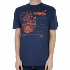 Addict Mens Addict Millenium Falcon Tee Navy