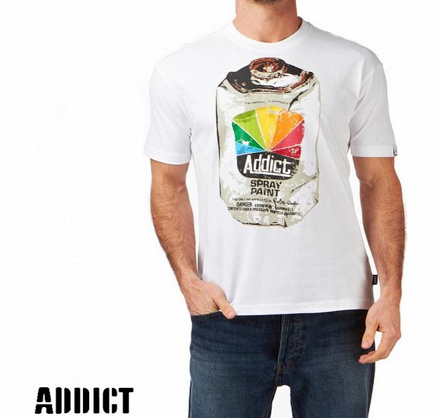 Addict Mens Addict Spectrum Crushed Spraycan T-Shirt -