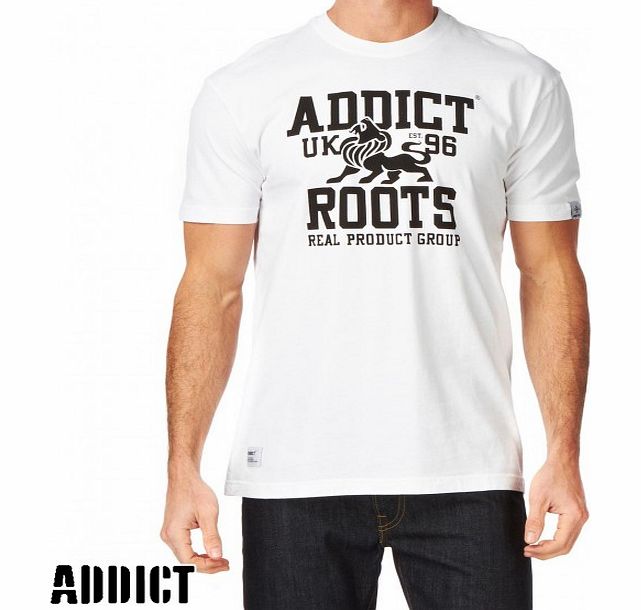 Mens Addict Uk Roots T-Shirt - White