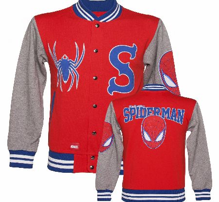 Mens Red And Grey Marvel Spiderman Jersey
