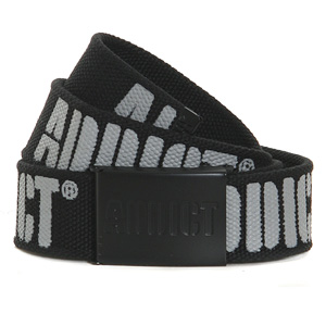 Addict Stencil Print Web belt
