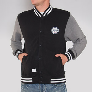 Addict Varsity Button sweat - Black/Grey