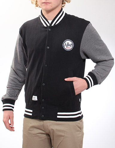 Addict Varsity Snap fastening sweatshirt - Black