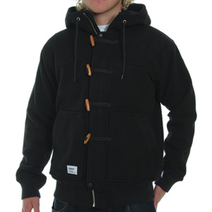 Addict Wool Duffle Bomber Jacket - Black