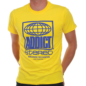 Addict Worldwide Tee shirt - Yellow