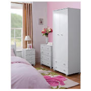 Addison 3 Drawer Bedside Chest, White