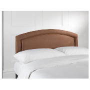 Adel Headboard, Chocolate Faux Suede, Double