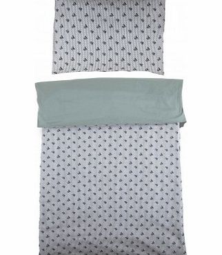 Boat baby bed set - green 70x140