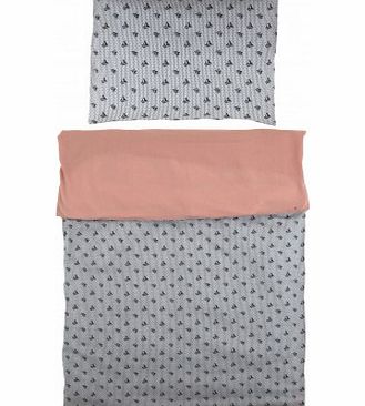 Boat baby bed set - pink 70x140
