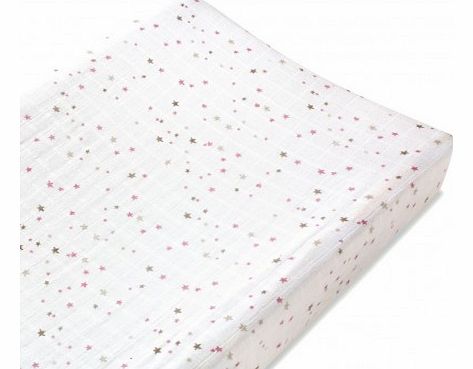 aden   anais Changing Mat Cover -Pink Stars `One size