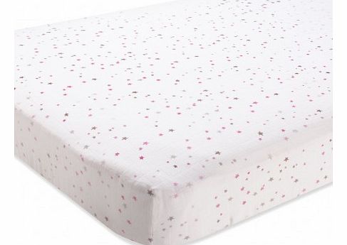 Fitted Sheet - Pink Stars `One size
