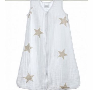 aden   anais Light baby sleeping bag - taupe stars S,M,L,XL
