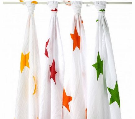 aden   anais Maxi Swaddle - Stars - Pack of 4 `One size