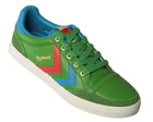 Hummel Stadil Low Green/Blue/Red Leather Trainers