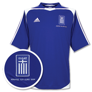Adidas 04-05 Greece H S/S   Euro 2004 Winners Emb. (in Greek)