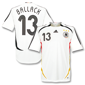Adidas 05-07 Germany Home Boys Shirt   Ballack No.13